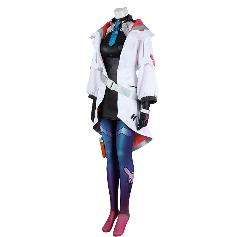 LOL Battle Bunny Aurora Cosplay Costume with Tails&Hat