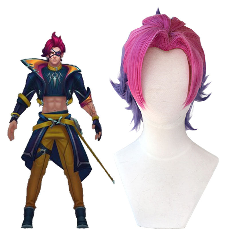 League Of Legends LOL Heartsteel Shieda Kayn Red Mixed Purple Cosplay Wig Halloween wig