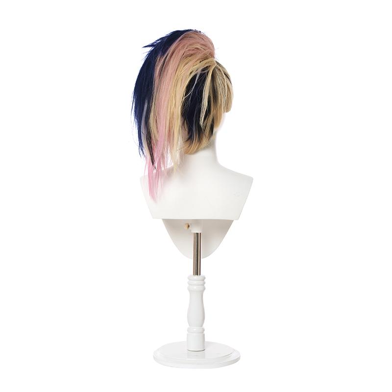 LOL KDA BADDEST Akali Blue Mixed Yellow Long Cosplay Wigs Halloween wig