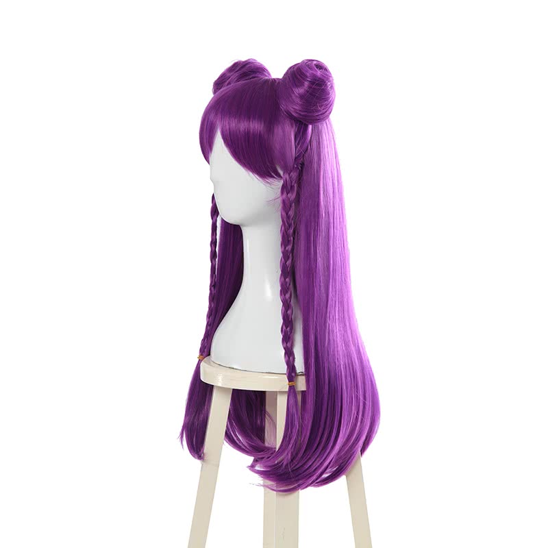 LOL KDA Skin Kaisa Long Straight Purple Cosplay Wigs Halloween wig