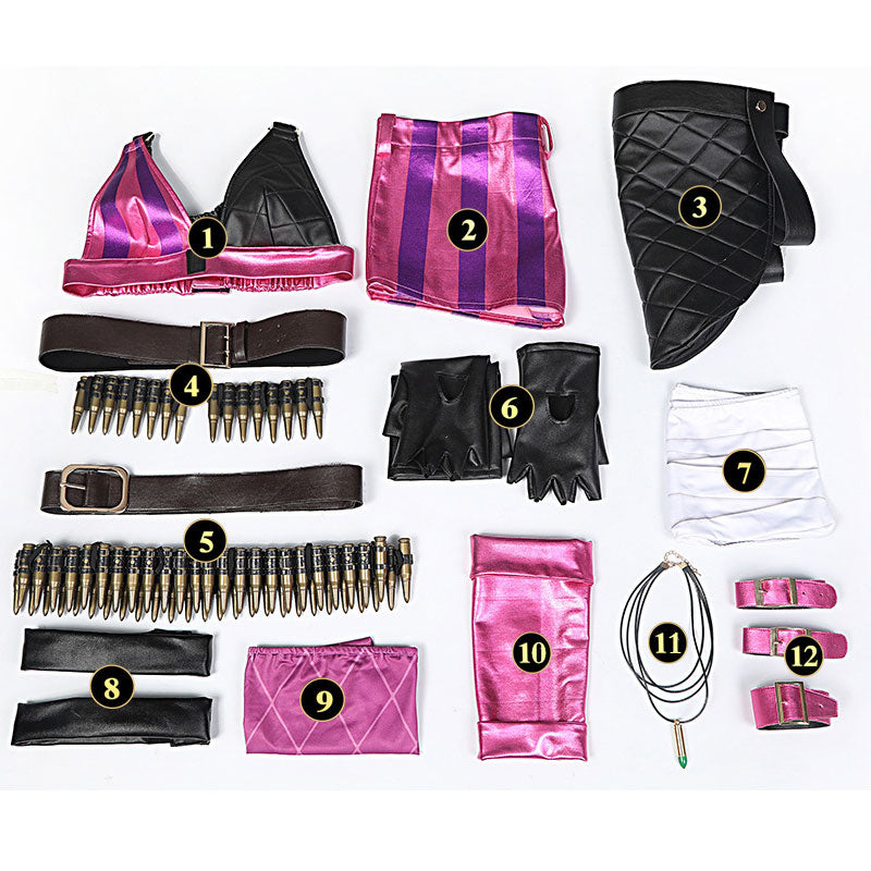 LOL Loose Cannon Jinx Sexy Uniform Made Cosplay Costumes Halloween Costume