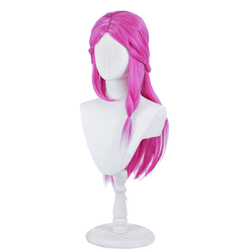 LOL Snow Moon Ahri Rose Red Gradient White Cosplay Wig
