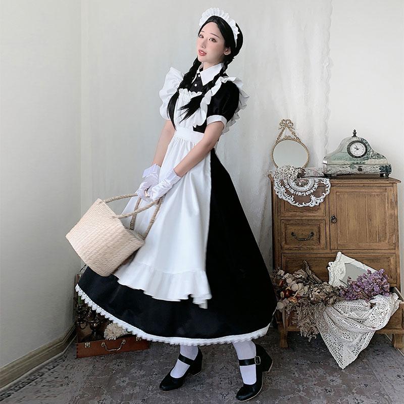 Maid Outfit Cute Uniform Long Sleeve And Short Sleeve Cosplay Costume