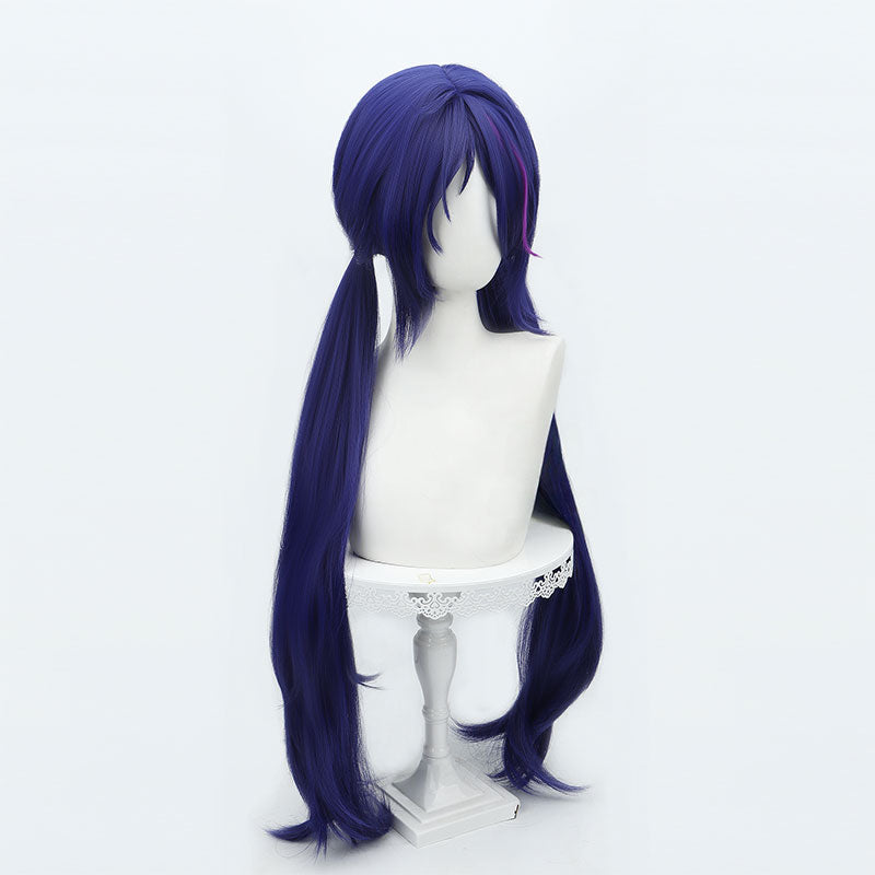 MiSide Mita Dark Blue Long Cosplay Wig