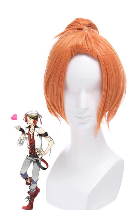Haduki You Anime Cosplay Wigs Short Orange Wigs ML226
