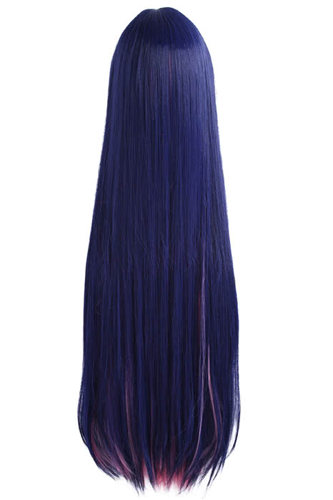 Panty & Stocking with Garterbelt Anarchy Stocking Long Straight Indigo Pink Cosplay Wigs