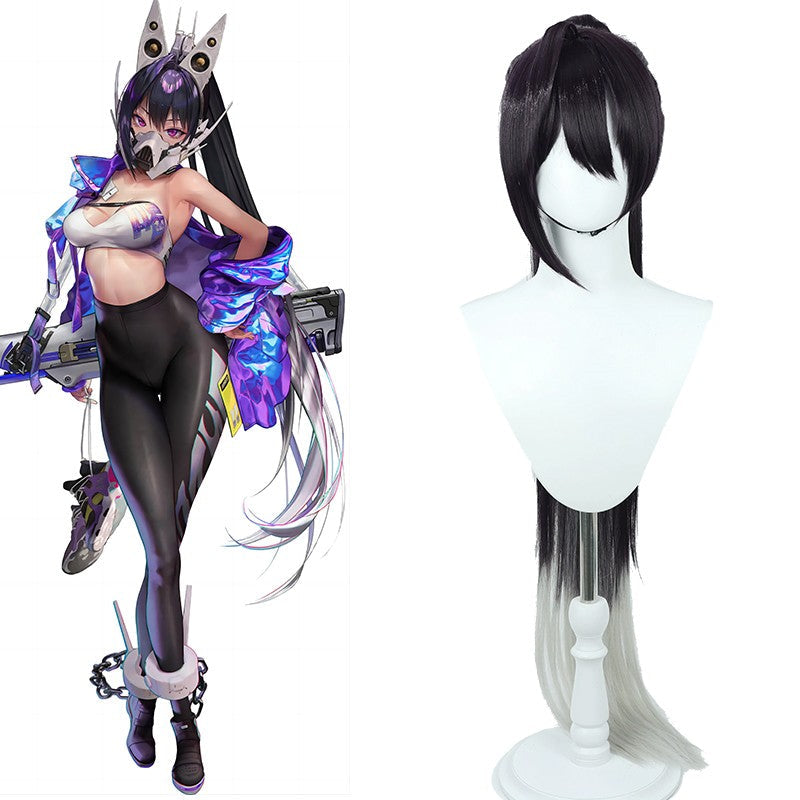 Nikke Goddess Of Victory Sin Black Mixed Grey Cosplay Wigs