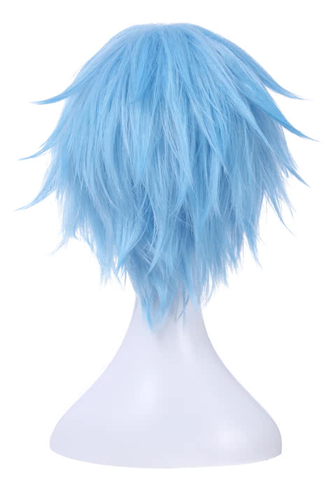 30CM Short Cosplay Wig King of Glory Zhuge Liang Light Blue Anime Party Hair