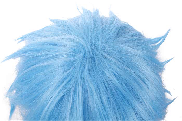 30CM Short Cosplay Wig King of Glory Zhuge Liang Light Blue Anime Party Hair