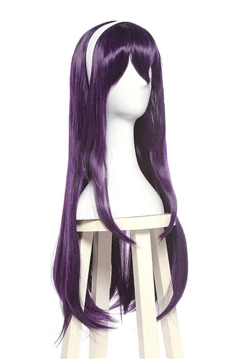 Saenai Heroine no Sodatekata Utaha Kasumigaoka Black Purple Long Straight Women Cosplay Wigs