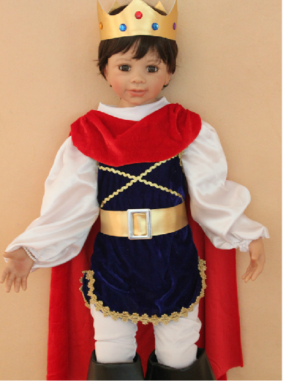 2015 New Style Children's Christmas Costume with Crown Cape