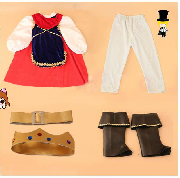 2015 New Style Children's Christmas Costume with Crown Cape