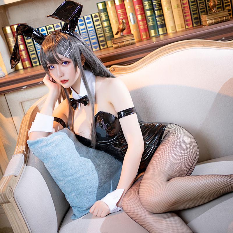 Ready To Ship Seishun Buta Yarou wa Bunny Girl Senpai no Yume wo Minai Sakurajima Mai Bunny girl Cosplay Costume