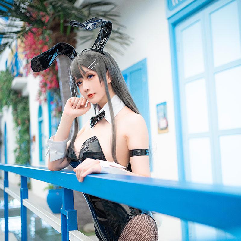 Ready To Ship Seishun Buta Yarou wa Bunny Girl Senpai no Yume wo Minai Sakurajima Mai Bunny girl Cosplay Costume