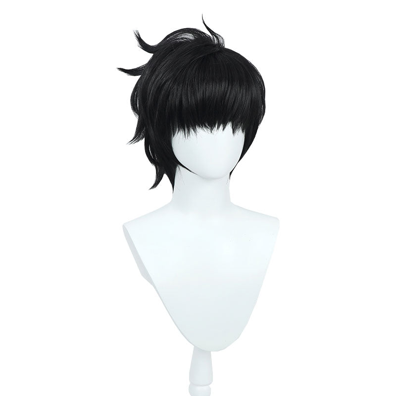 Solo Leveling Sung Jinwoo Short Black Cosplay Wig