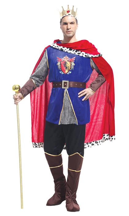 King Christmas Man's Costumes Halloween Holiday Party Cosplay Dress