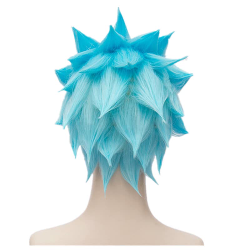 30cm The Seven Deadly Ban Short Blue Synthetic Cosplay Wigs