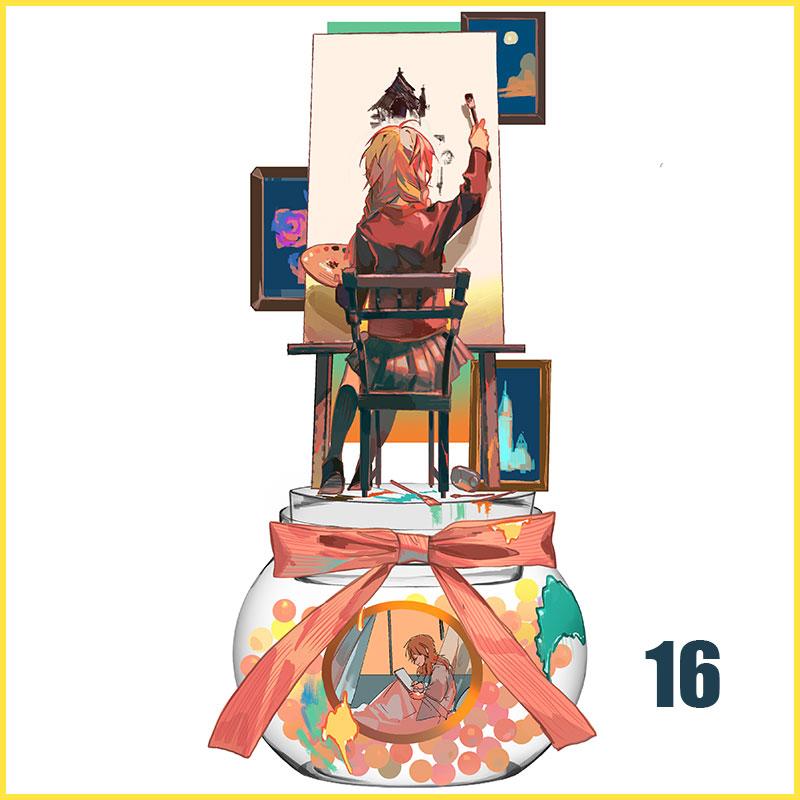 Toilet-Bound Hanako-kun Double Flash Badge & Coloured Paper 8 Style