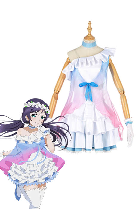 Love Live! Yume No Tobira Nozomi Tojo Blue Anime Coaplay Dress