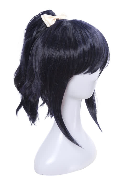 30cm Touken Ranbu Yamatonokami Yasusada Cosplay Wigs Dark Blue Man Wigs