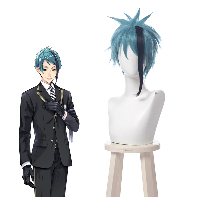 Twisted Wonderland Floyd Leech Jade Leech Blue Cosplay Wigs