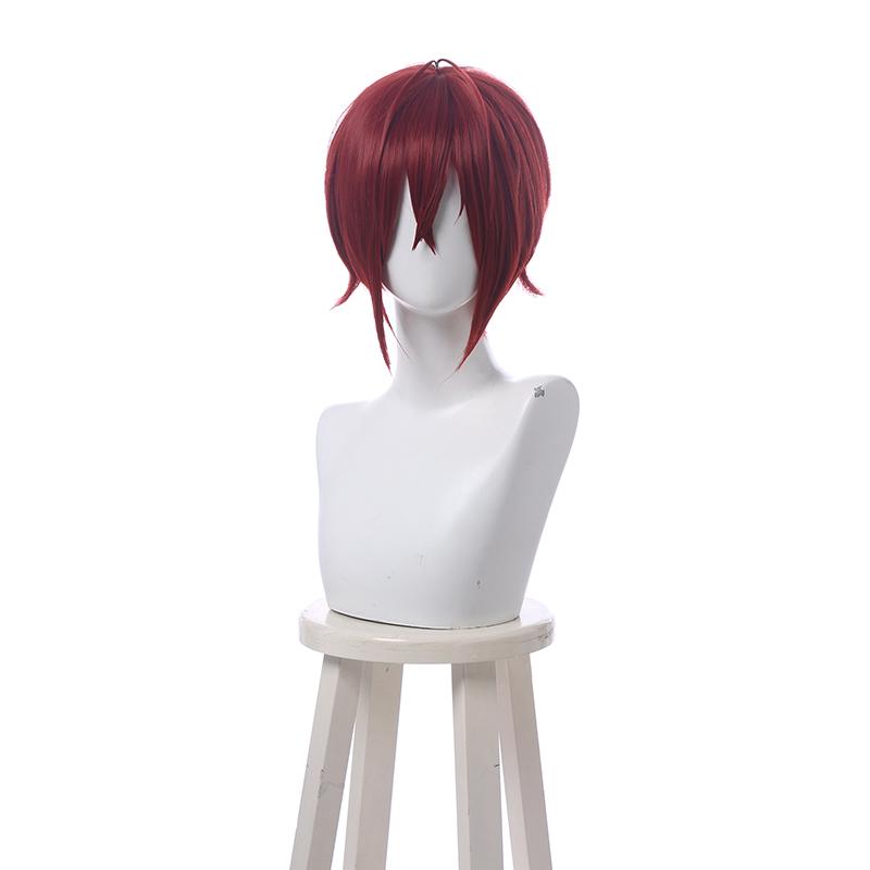 Twisted Wonderland Riddle Rosehearts Short Brownish Red Cosplay Wigs