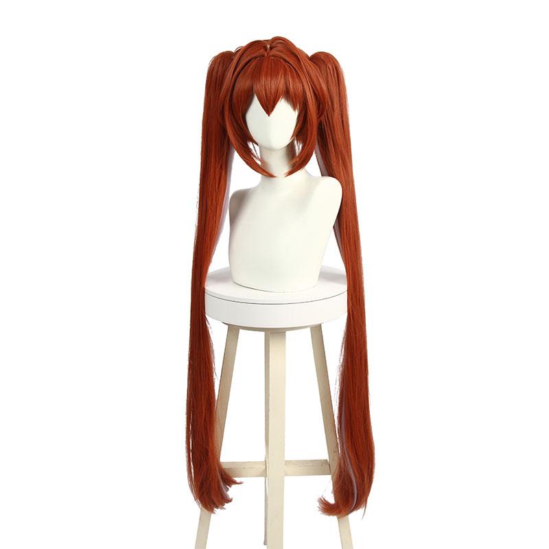 Uma Musume: Pretty Derby Daiwa Scarlet Orange Brown Long Cosplay Wigs With Ears