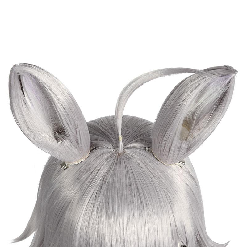 Uma Musume: Pretty Derby Oguri Cap Silver Gray Long Cosplay Wigs With Ears