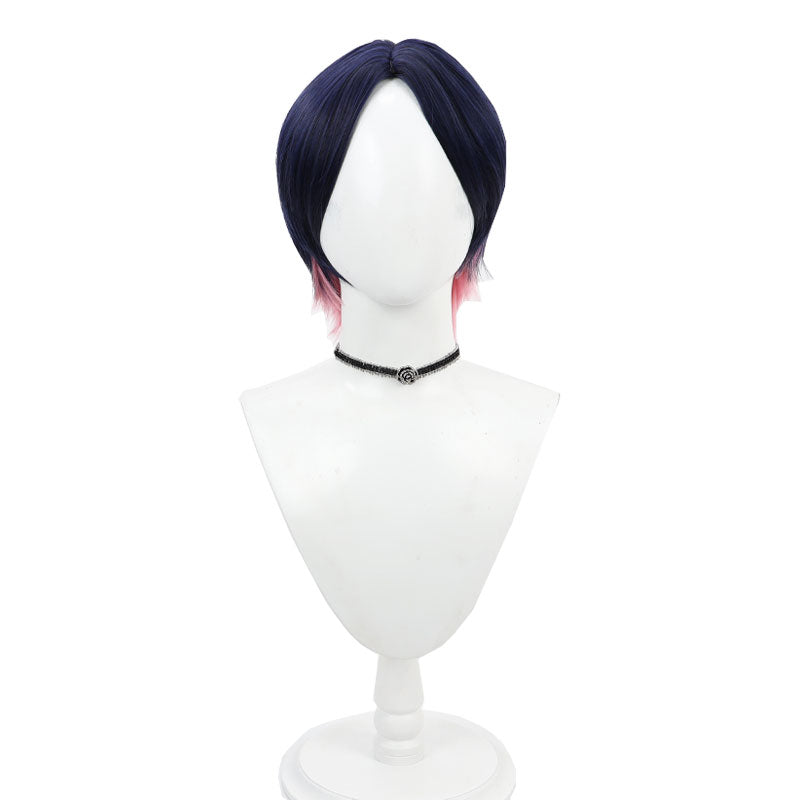 Valorant Clove Blue Mixed Pink Cosplay Wig