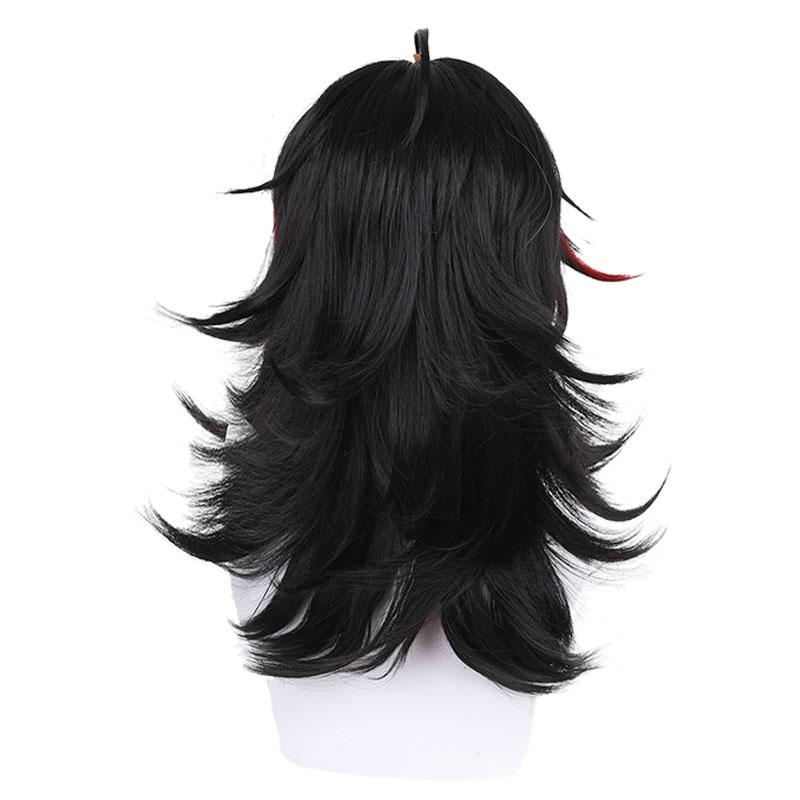 Virtual YouTuber LUXIEM Vox Akuma Black Red Long Cosplay Wigs