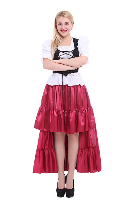 Women Retro Long Dress Wine Belly Dance Cosplay Costumes£¨Not include Shirt and Vest£©