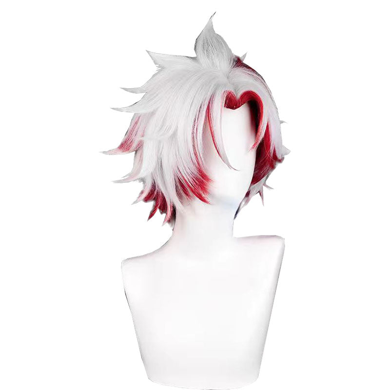 Wuthering Waves Scar Red Mixed White Cosplay Wig