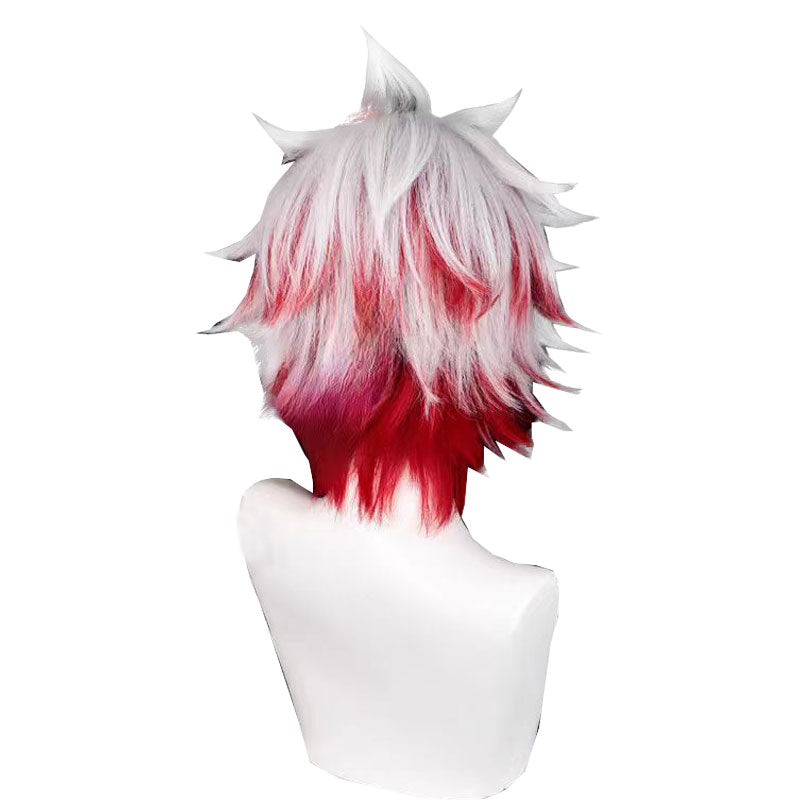 Wuthering Waves Scar Red Mixed White Cosplay Wig