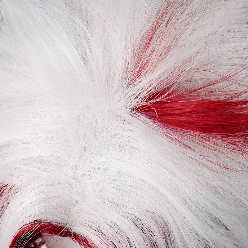 Wuthering Waves Scar Red Mixed White Cosplay Wig
