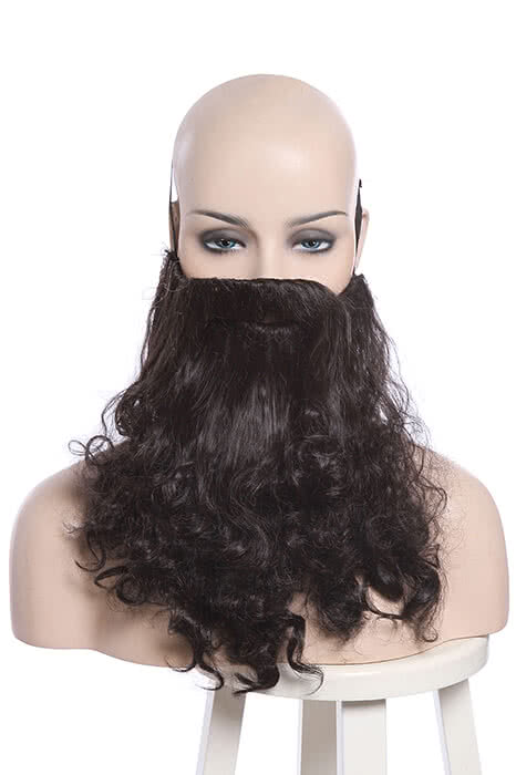 Rubeus Hagrid Long Curly Brown Movie Cosplay Man Wigs
