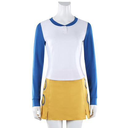 Navigation Live Action Nami One Piece T-shirt Full Set Cosplay Costumes