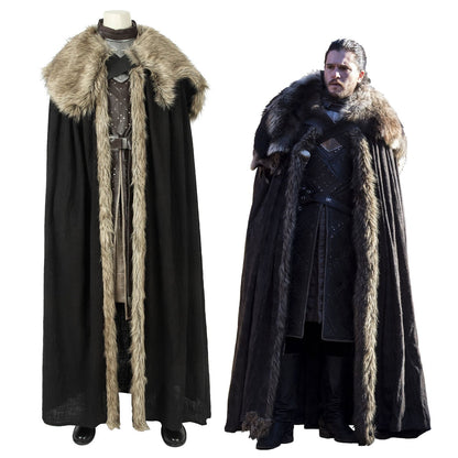 Game of Thrones Season 8 Jon Snow Male Leather Cosplay Costumes