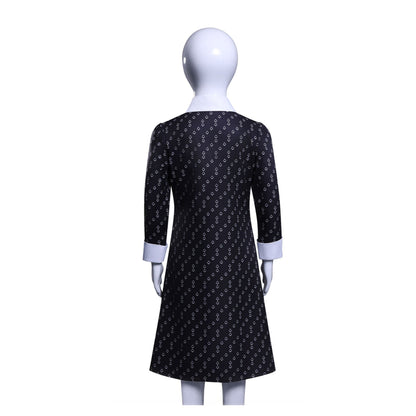 Wednesday 2 Addams Adult and Kids Black Dress Cosplay Costumes