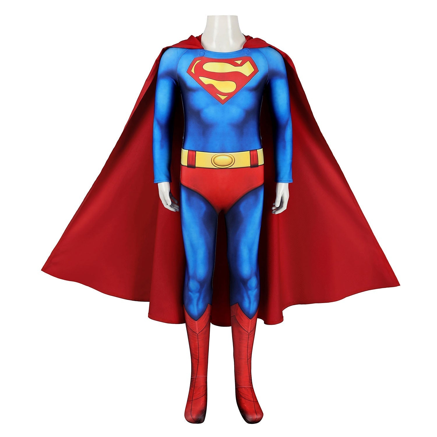 Superman 1978 Moive Christopher Reeve Kids Jumpsuit Cosplay Costumes