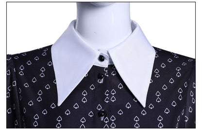 Wednesday 2 Addams Adult and Kids Black Dress Cosplay Costumes