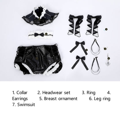 Azur Lane HMS Formidable Black Swimsuit Cosplay Costumes
