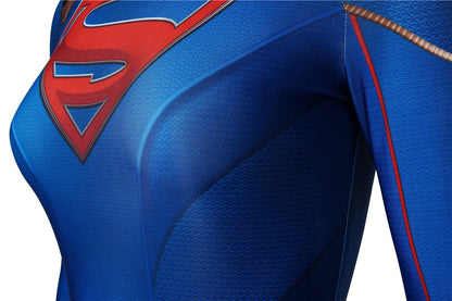 Supergirl Season 5 Kara Zor-el Zentai Jumpsuit Cosplay Costumes