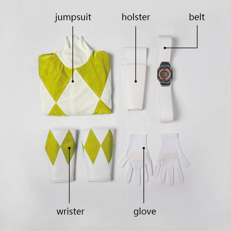 Mighty Morphin Power Rangers Trini Kwan Yellow Ranger Male Cosplay Costumes