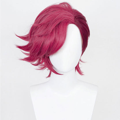LOL Arcane Vi Short Rose Red Cosplay Wigs