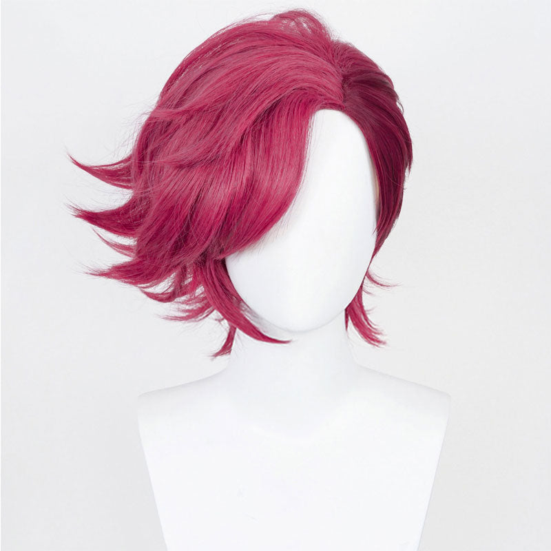 LOL Arcane Vi Short Rose Red Cosplay Wigs