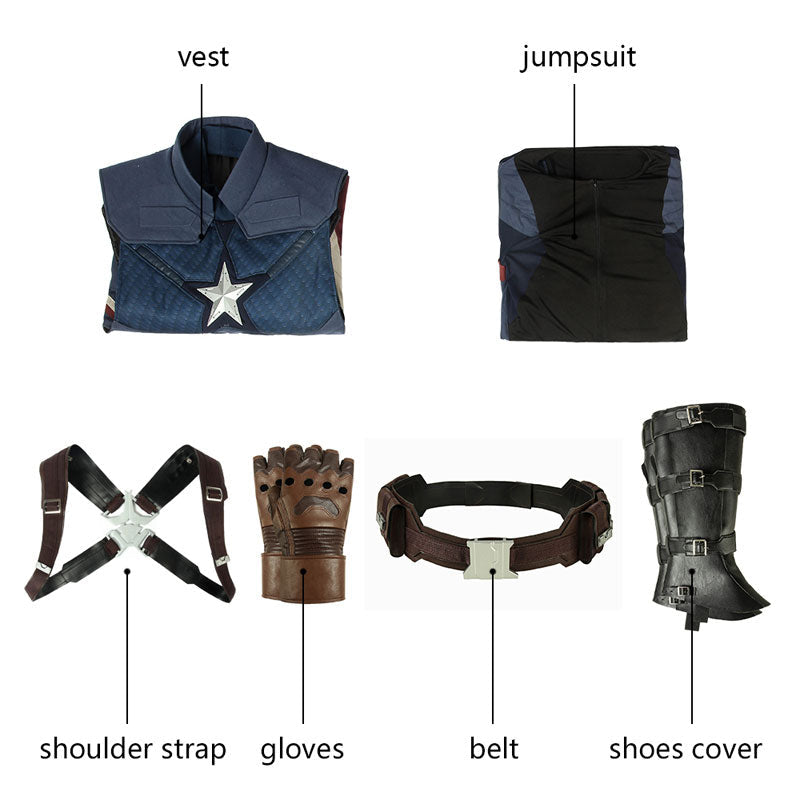 Avengers: Endgame Steven Rogers Captain America Cosplay Costumes