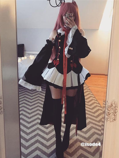 115cm Long Pink Seraph of the End Krul Tepes Cosplay Wig