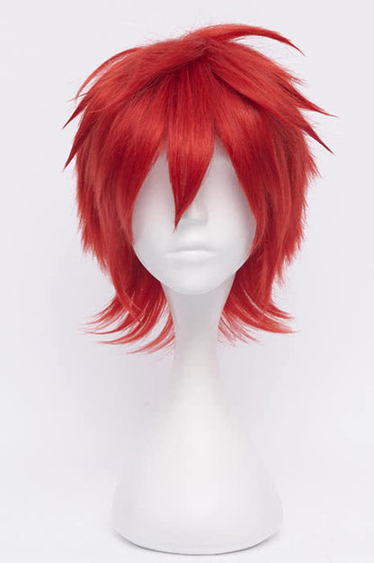 30cm Red Hitman Robern Kozato Enma Cosplay Wig