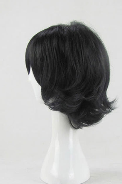 35cm Black Curly Hitman Reborn Ranbo Cosplay Wig