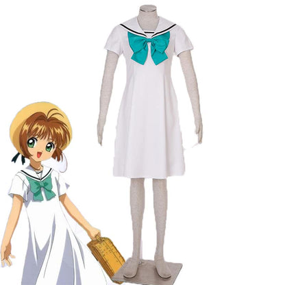 Cardcaptor Sakura Kinomotosakura 5th Version White Sailor Cosplay Costumes